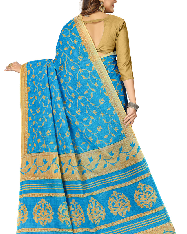 Pure Cotton Printed Mul Mul Saree for Women without Blouse Piece