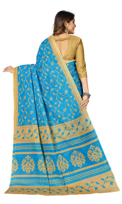 Pure Cotton Printed Mul Mul Saree for Women without Blouse Piece