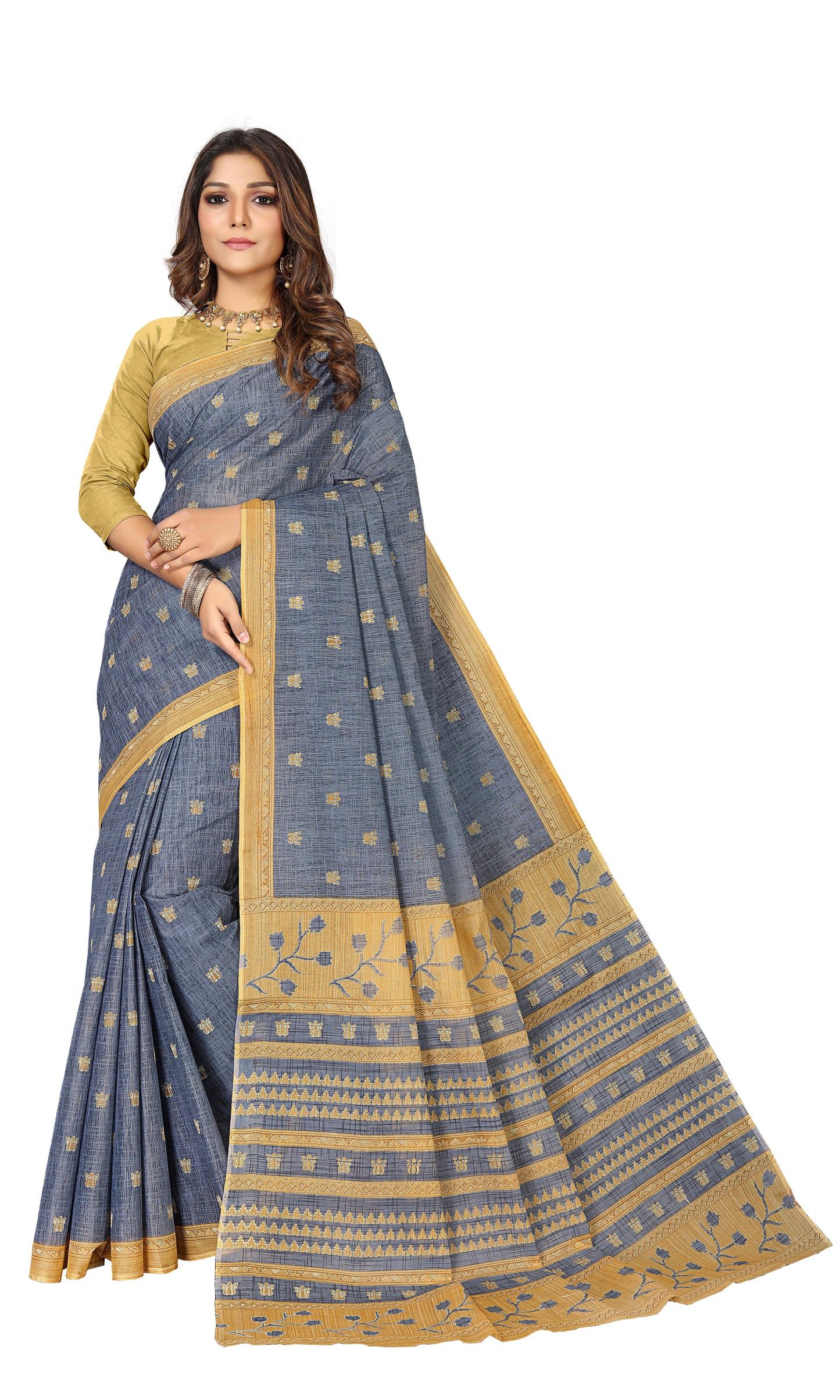 Pure Cotton Printed Mul Mul Saree for Women without Blouse Piece
