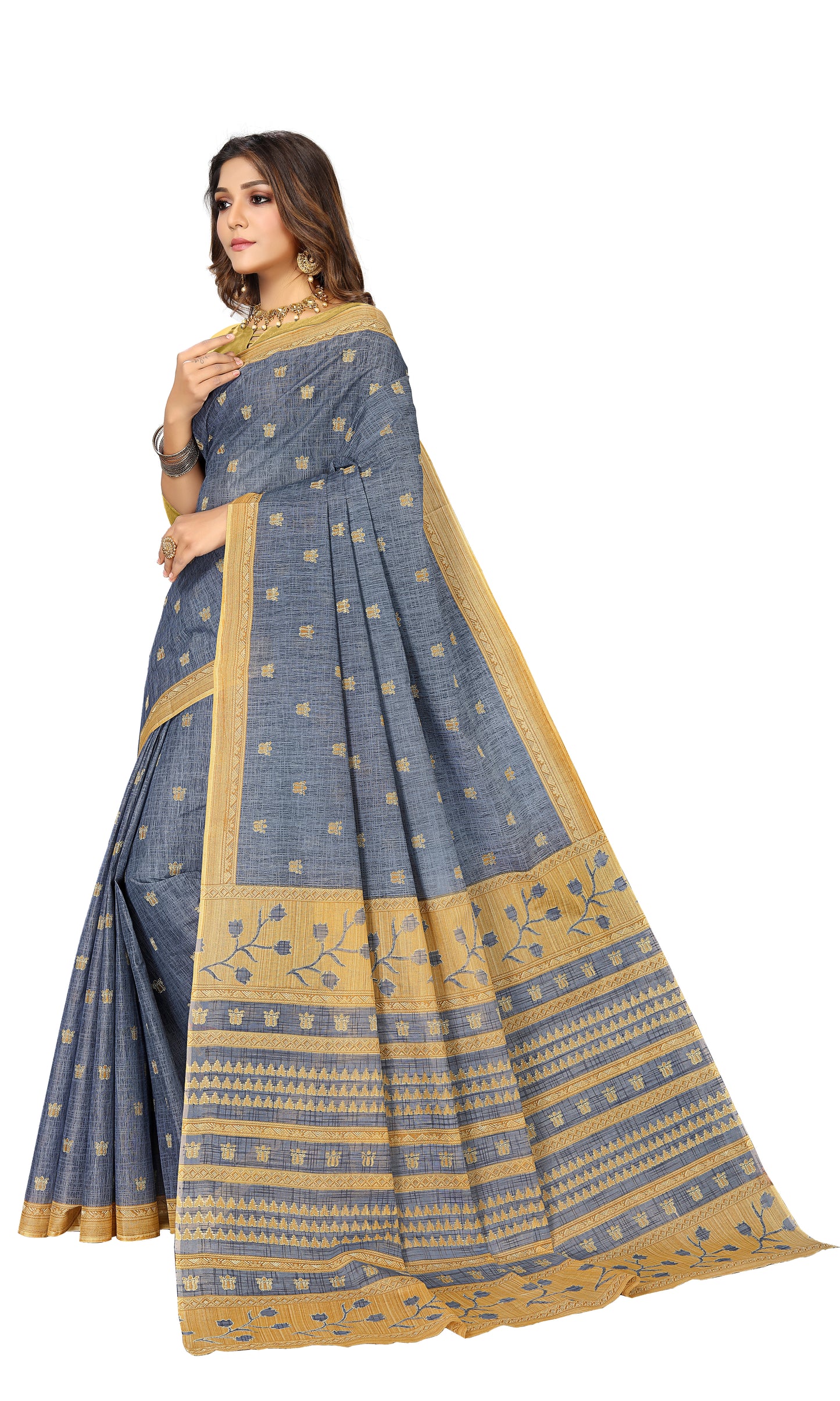Pure Cotton Printed Mul Mul Saree for Women without Blouse Piece