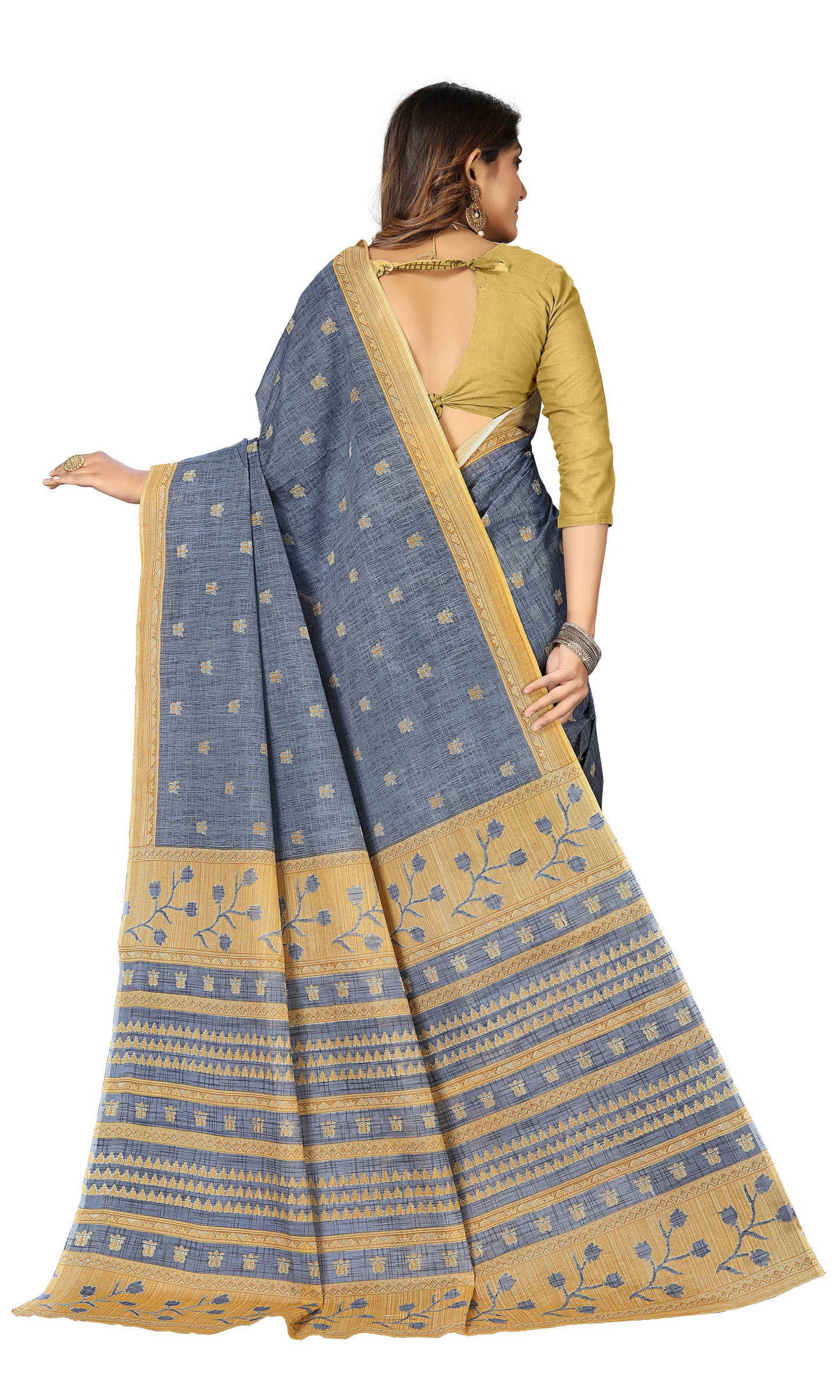Pure Cotton Printed Mul Mul Saree for Women without Blouse Piece