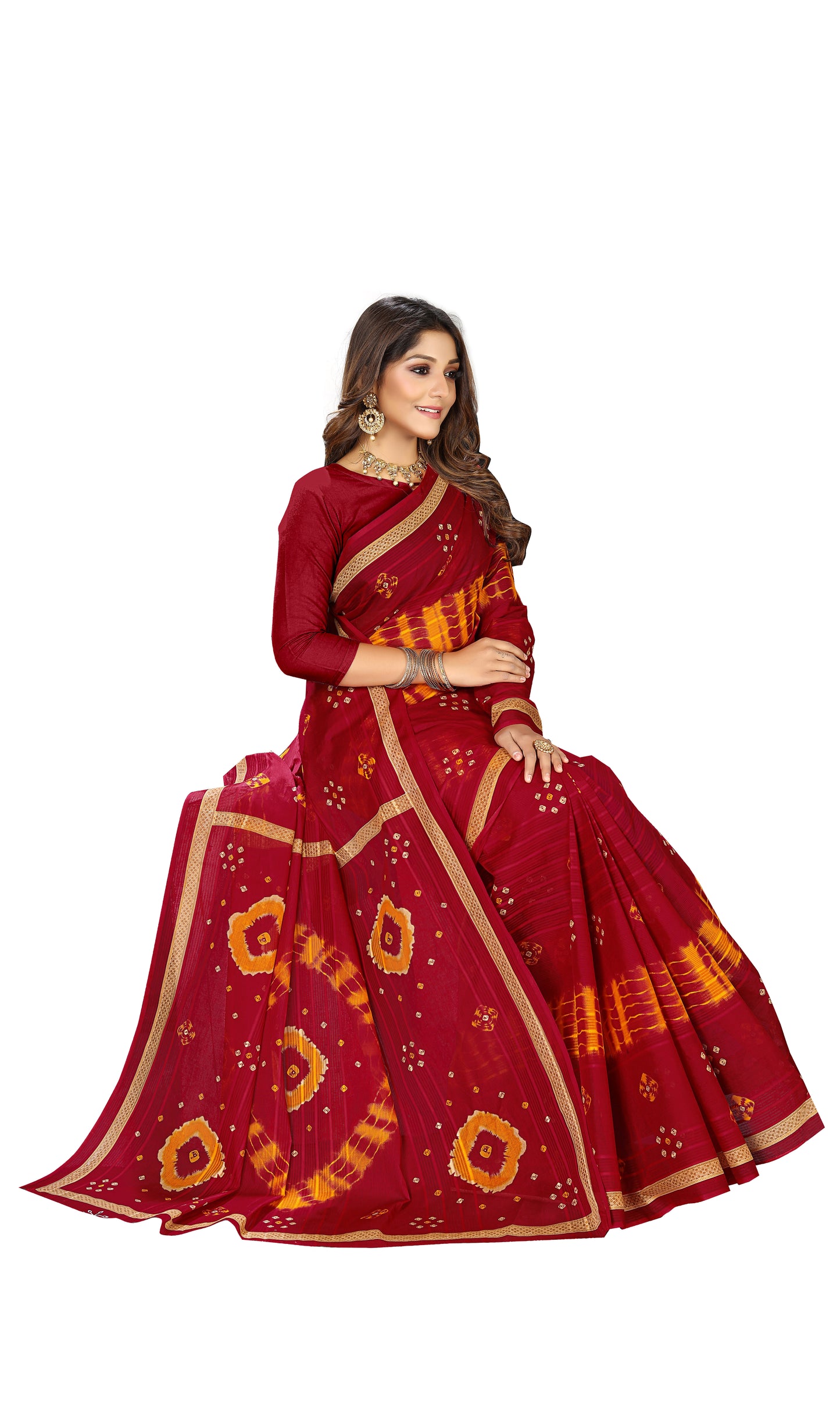 Cotton Printed Mul Mul Saree for Women without Blouse Piece