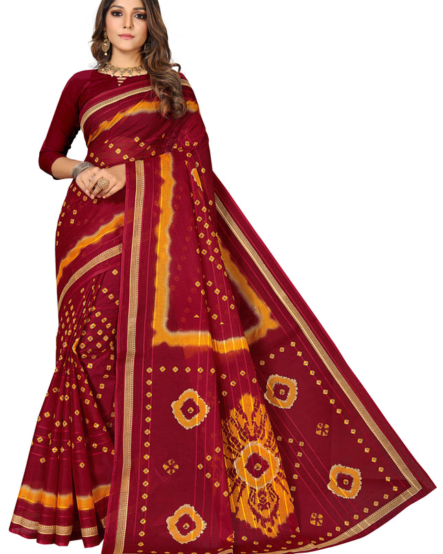 Cotton Printed Mul Mul Saree for Women without Blouse Piece