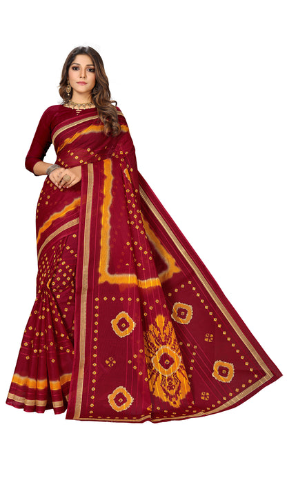 Cotton Printed Mul Mul Saree for Women without Blouse Piece