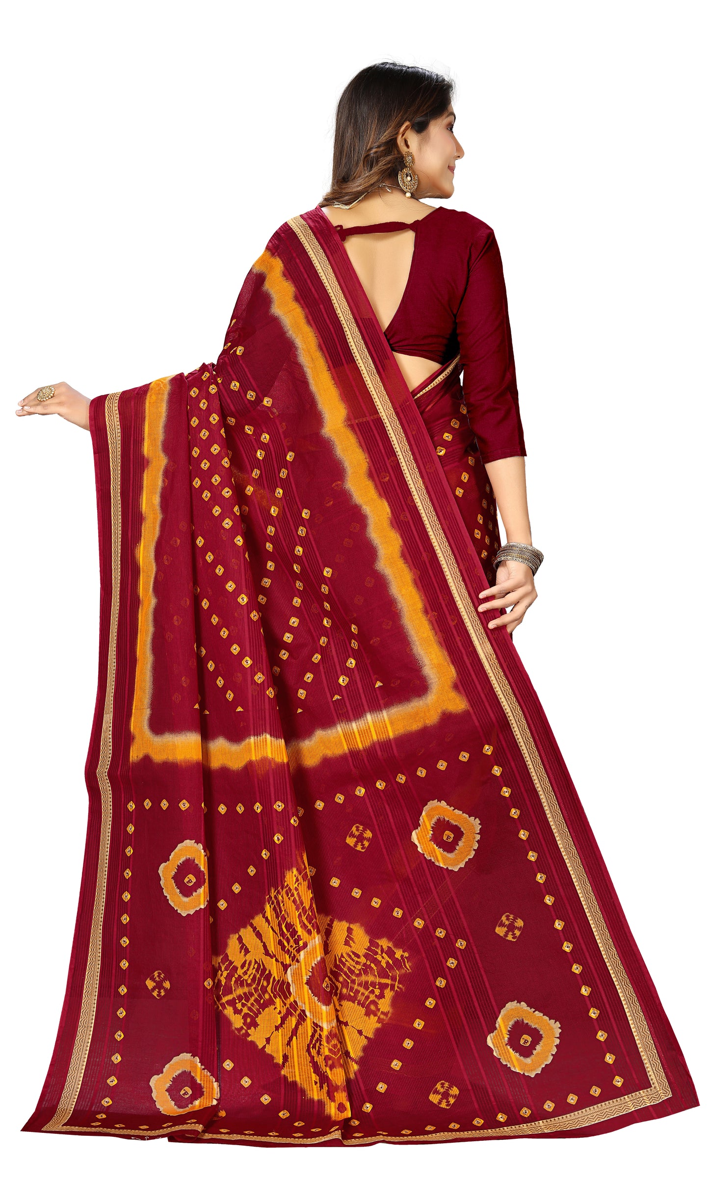 Cotton Printed Mul Mul Saree for Women without Blouse Piece