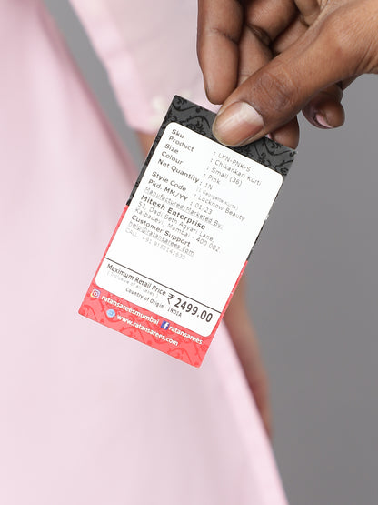 RATAN Women's Georgette Straight Lucknowi Chikankari Ethinic Wear Kurta