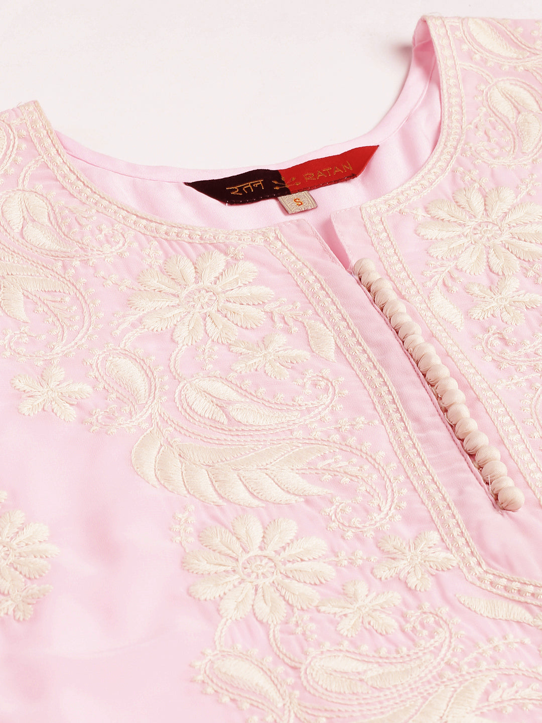 Women's Georgette Straight Lucknowi Chikankari Ethinic Wear Kurta