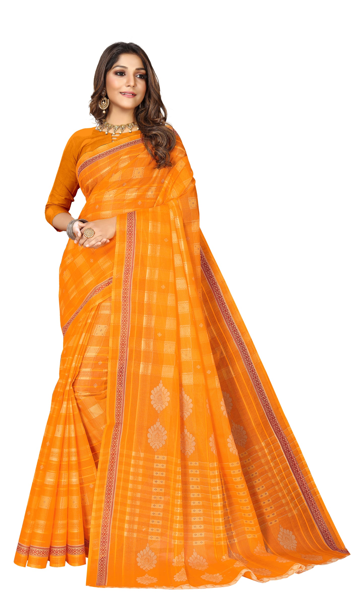 Pure Cotton Printed Mul Mul Saree for Women without Blouse Piece