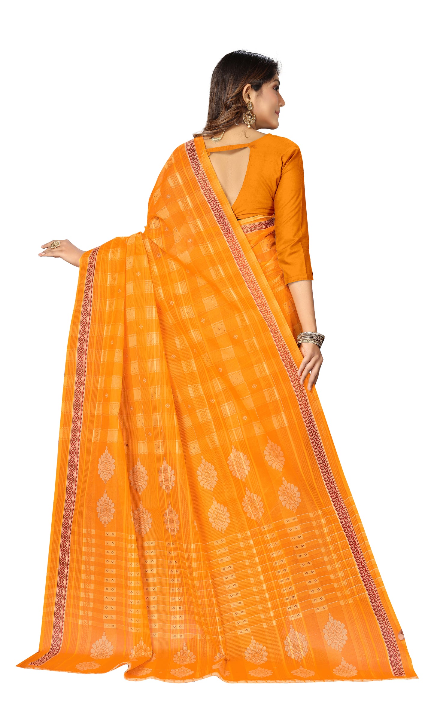 Pure Cotton Printed Mul Mul Saree for Women without Blouse Piece