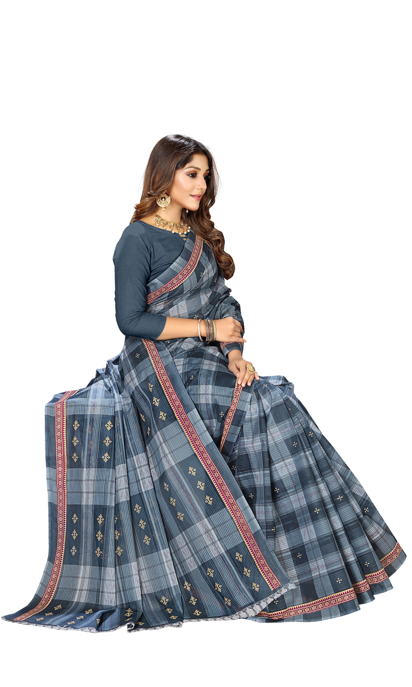 Pure Cotton Printed Mul Mul Saree for Women without Blouse Piece