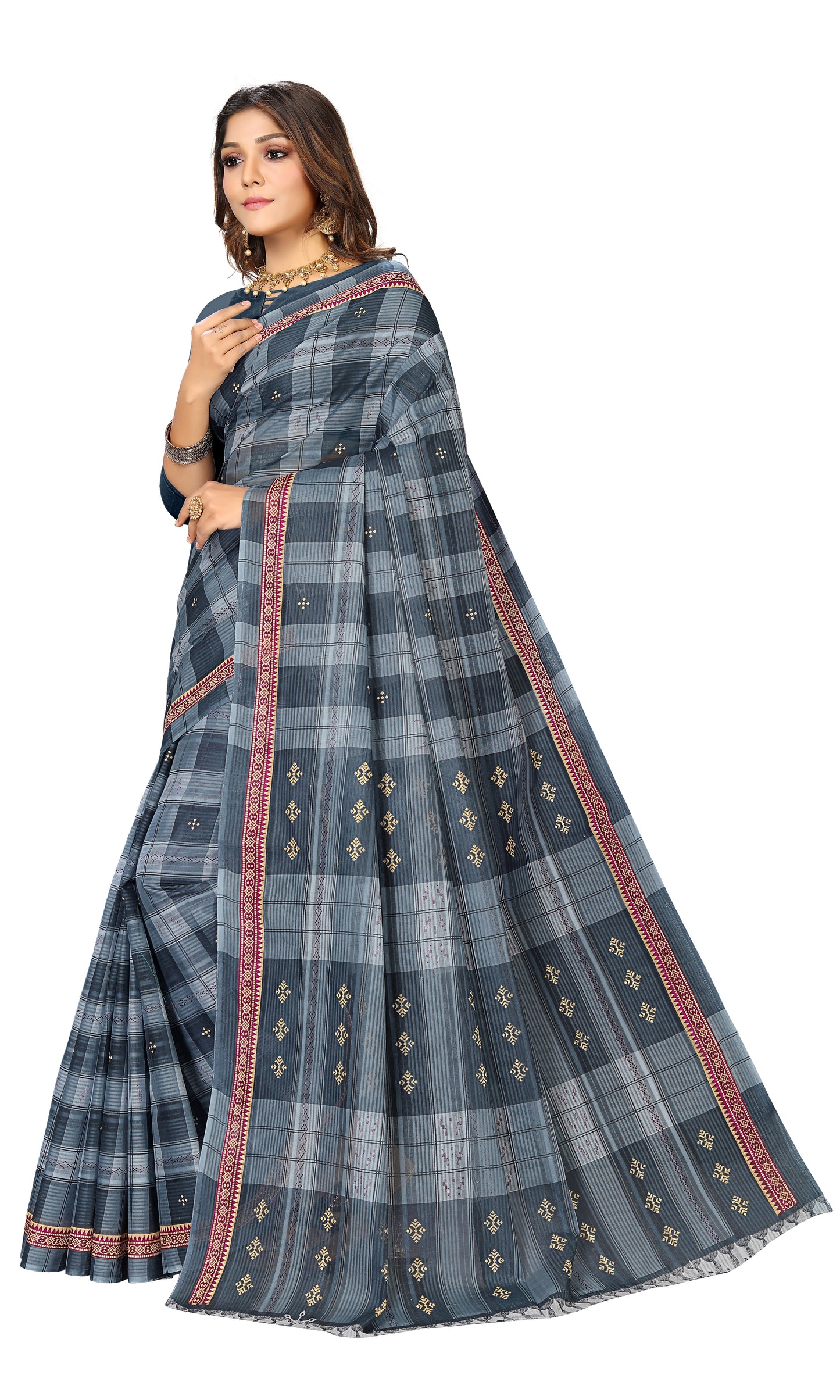 Pure Cotton Printed Mul Mul Saree for Women without Blouse Piece