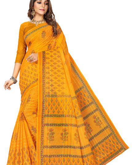 Pure Cotton Printed Mul Mul Saree for Women without Blouse Piece