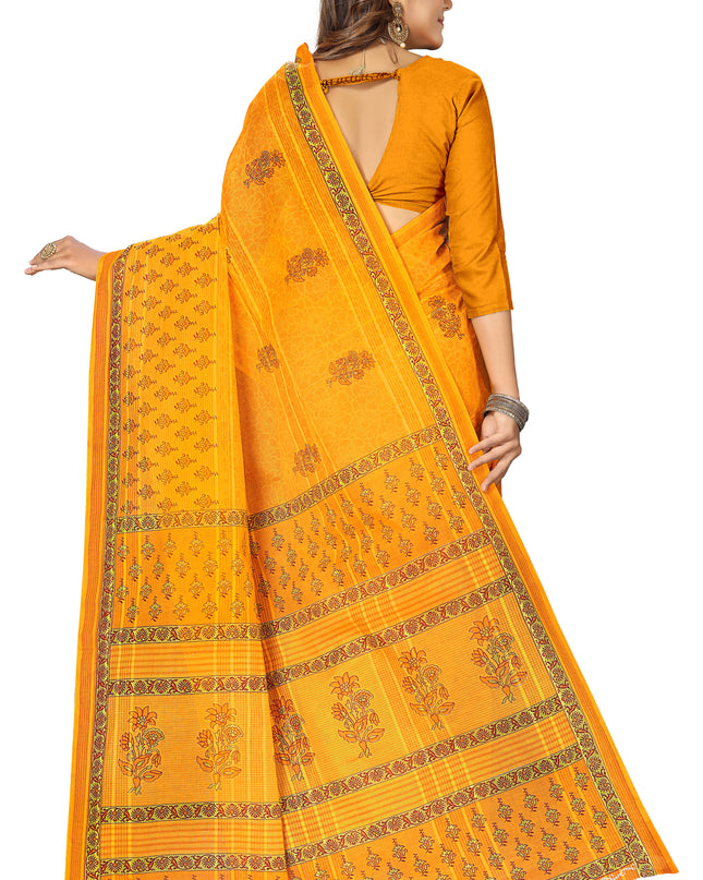 Pure Cotton Printed Mul Mul Saree for Women without Blouse Piece