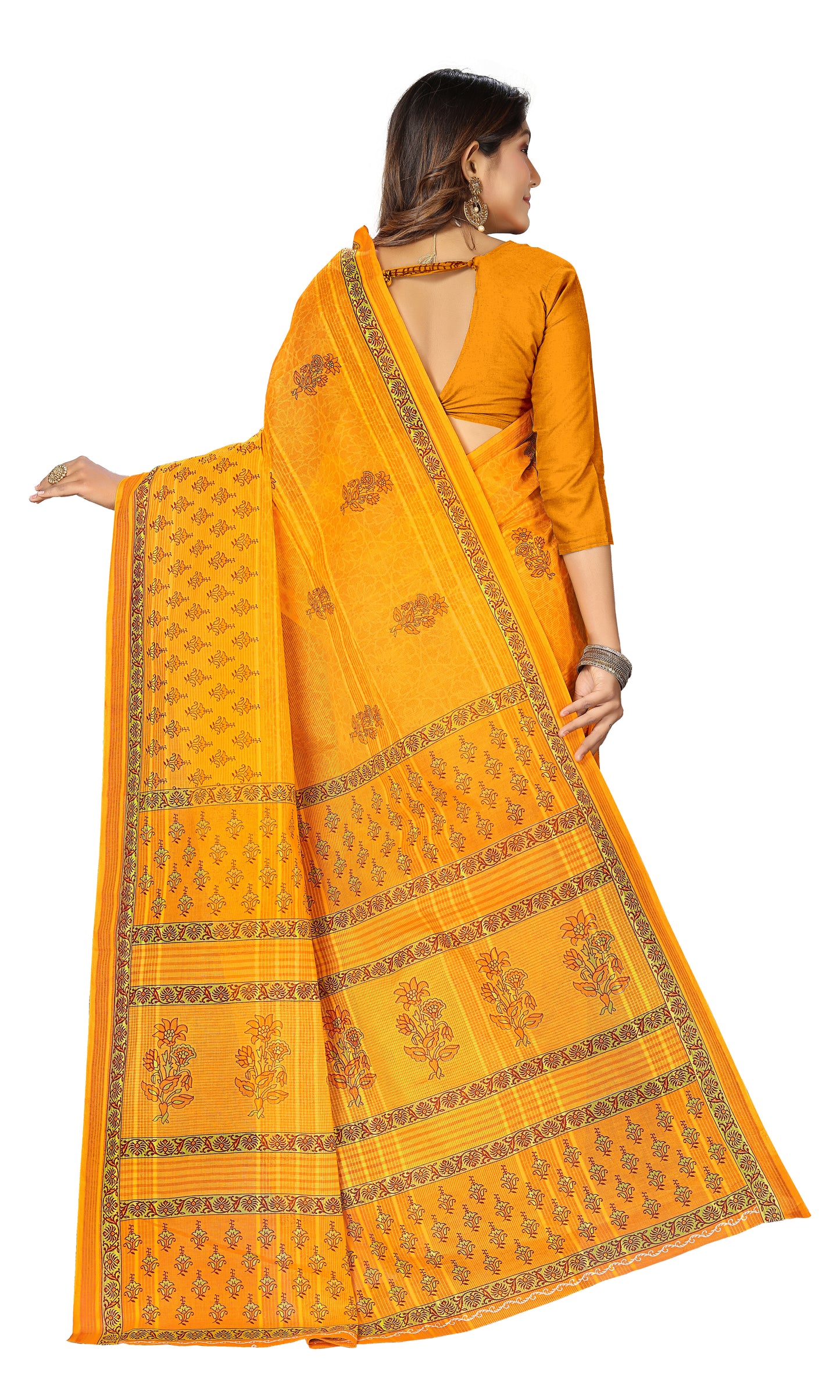 Pure Cotton Printed Mul Mul Saree for Women without Blouse Piece