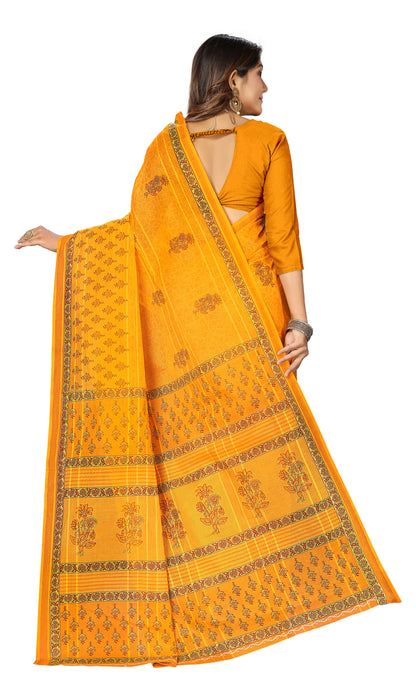 Pure Cotton Printed Mul Mul Saree for Women without Blouse Piece