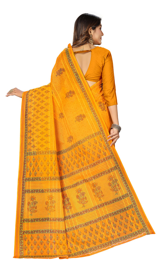 Pure Cotton Printed Mul Mul Saree for Women without Blouse Piece
