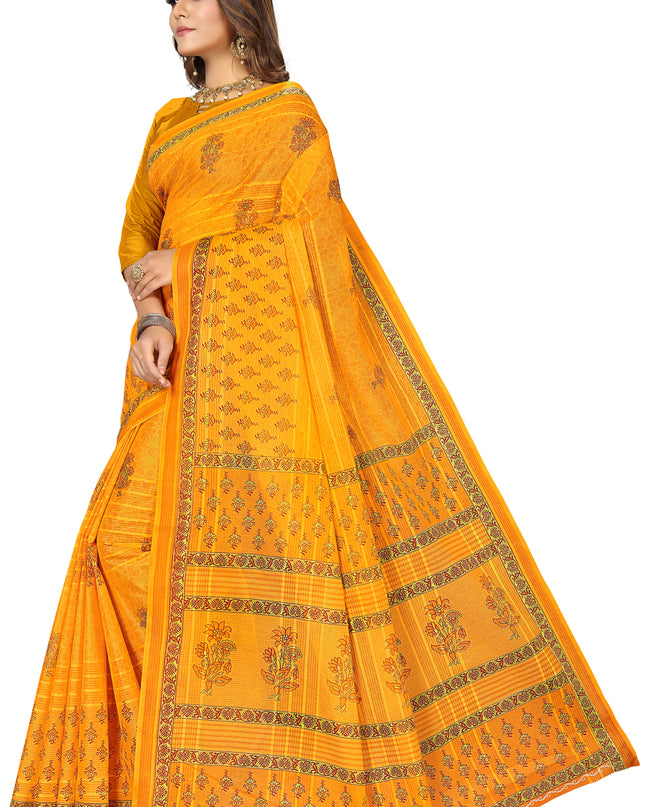 Pure Cotton Printed Mul Mul Saree for Women without Blouse Piece