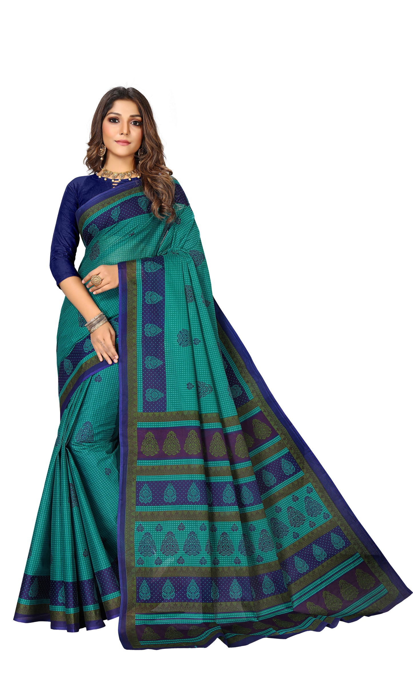 Pure Cotton Printed Mulmul Saree for Women without Blouse Piece