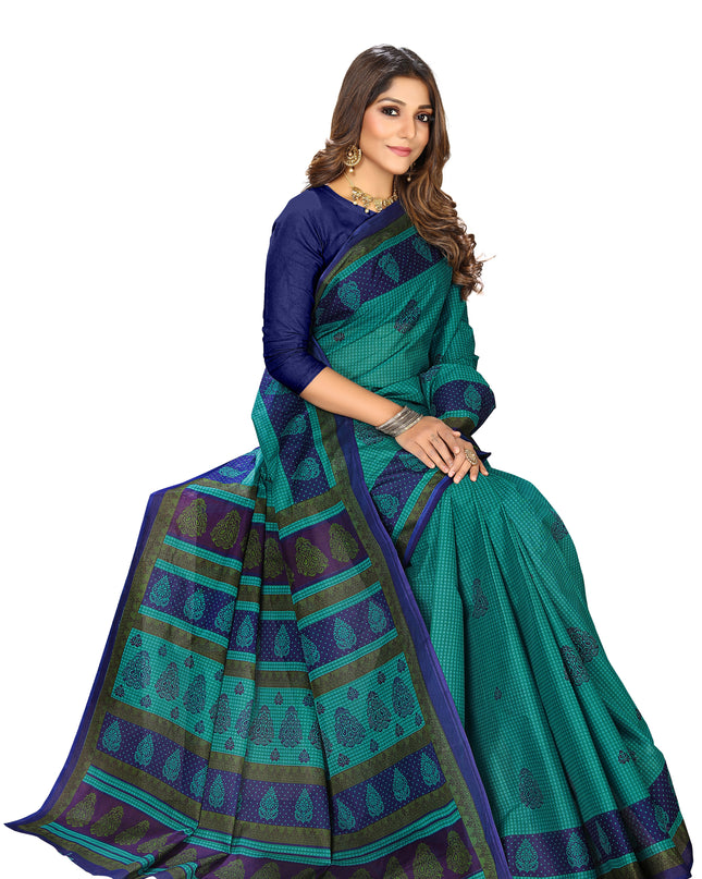 Pure Cotton Printed Mulmul Saree for Women without Blouse Piece