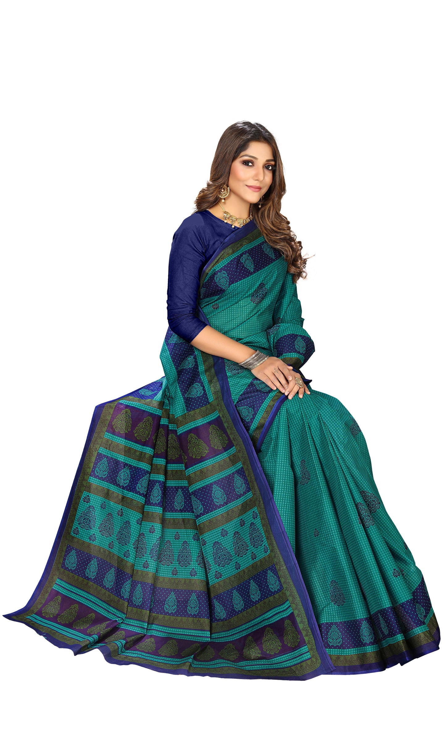 Pure Cotton Printed Mulmul Saree for Women without Blouse Piece