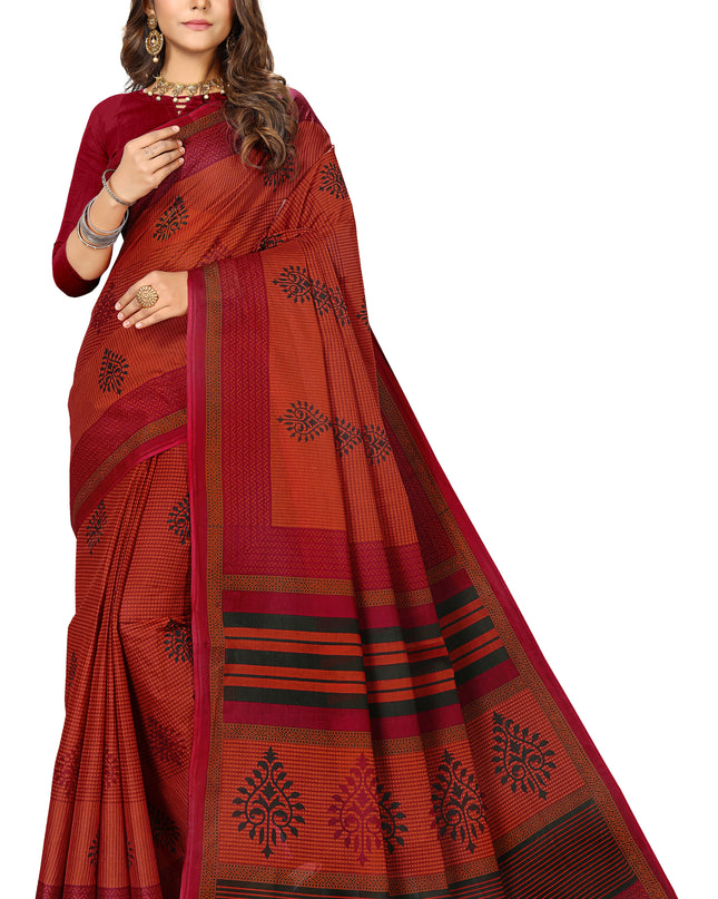 Pure Cotton Printed Mulmul Saree for Women without Blouse Piece
