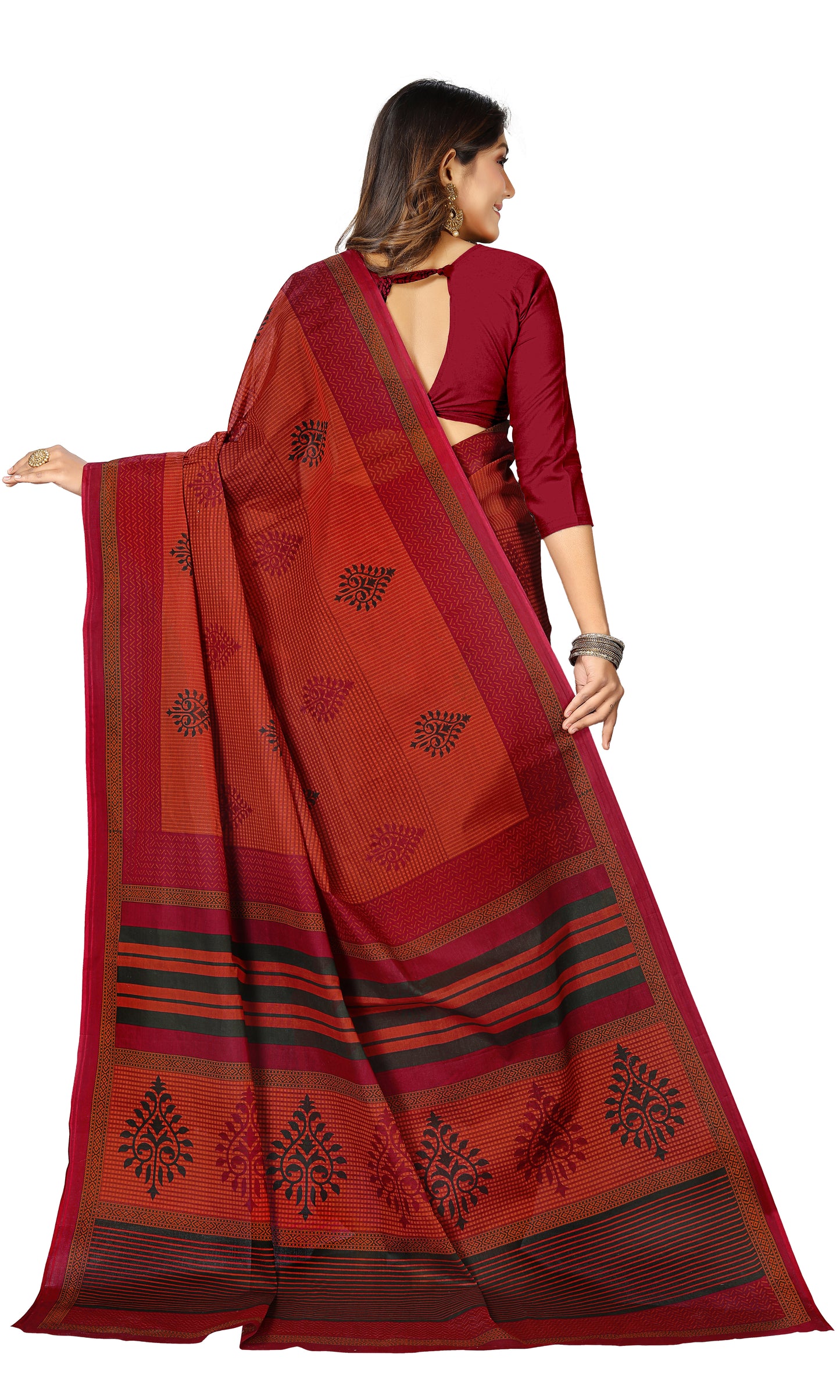 Pure Cotton Printed Mulmul Saree for Women without Blouse Piece