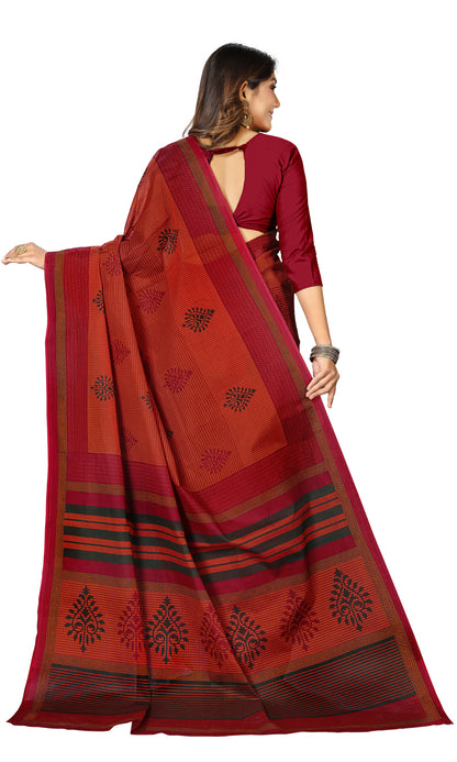 Pure Cotton Printed Mulmul Saree for Women without Blouse Piece