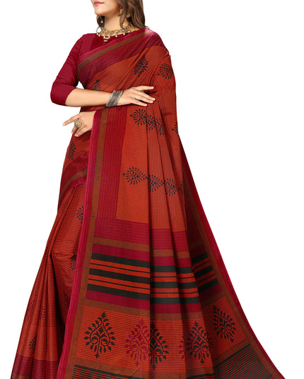 Pure Cotton Printed Mulmul Saree for Women without Blouse Piece
