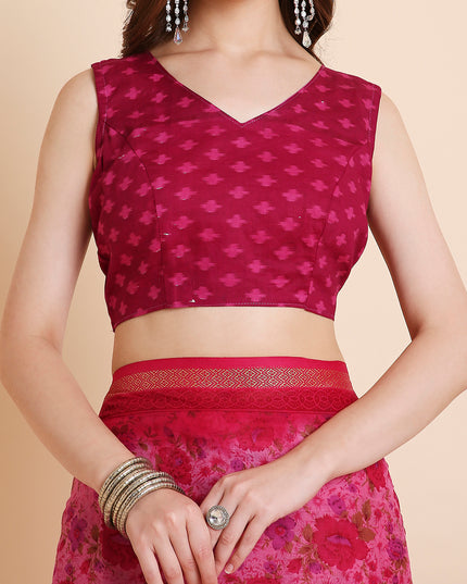 Pure Cotton Printed Mulmul Saree for Women with Blouse Piece