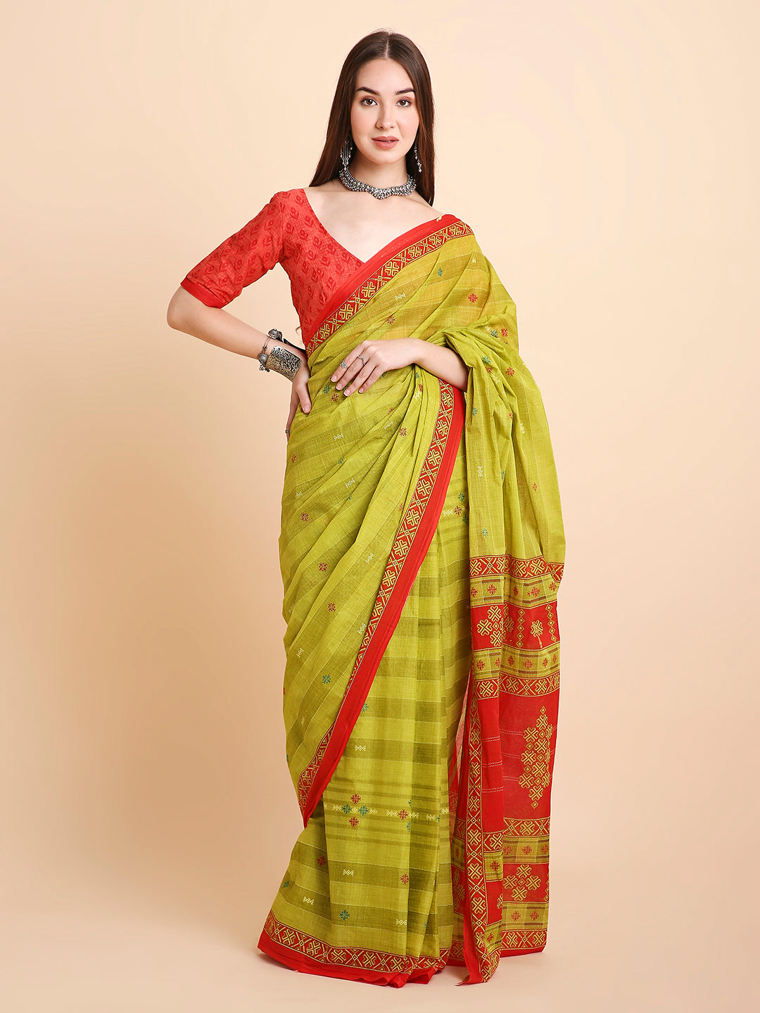 Pure Cotton Printed Mulmul Saree for Women with Blouse Piece