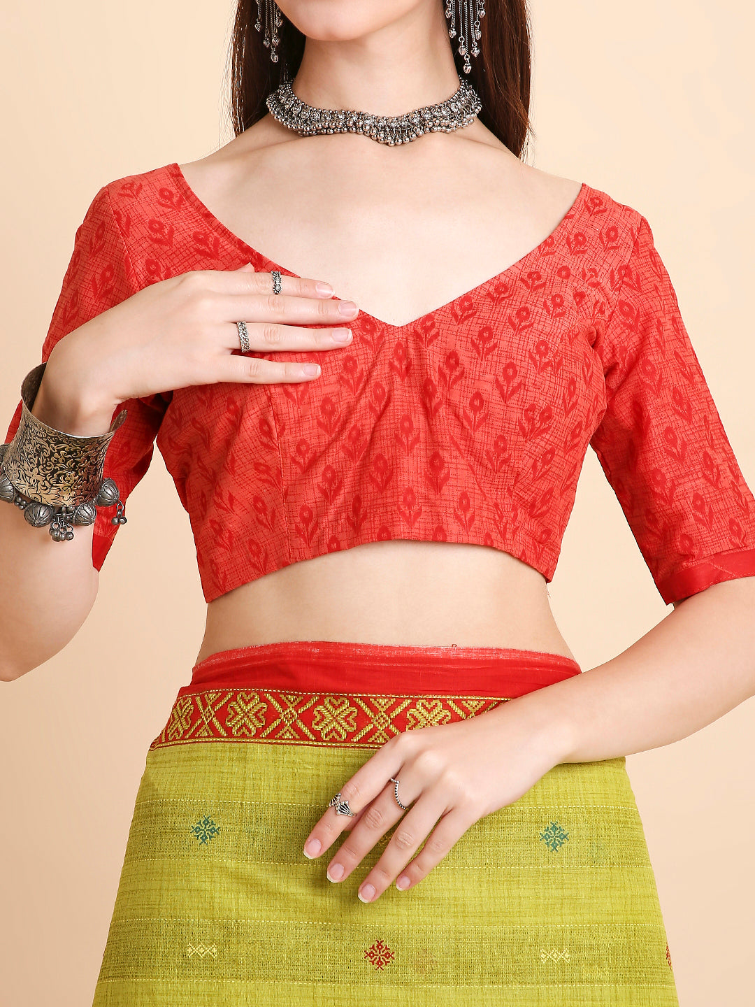 Pure Cotton Printed Mulmul Saree for Women with Blouse Piece