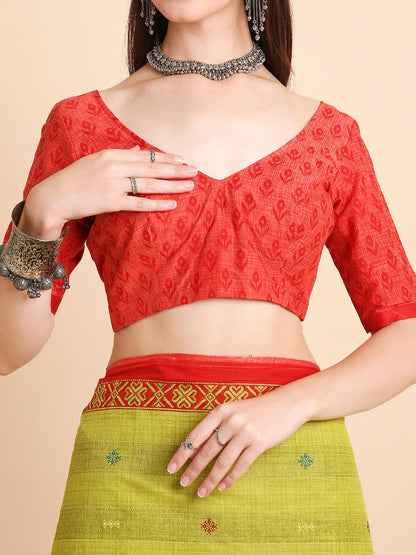 Pure Cotton Printed Mulmul Saree for Women with Blouse Piece