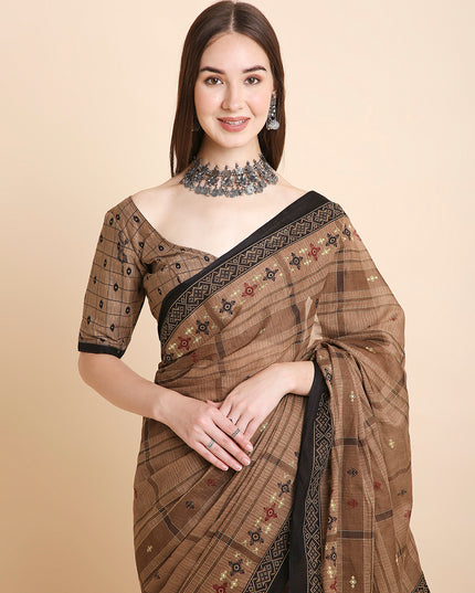 Pure Cotton Printed Mulmul Saree for Women with Blouse Piece