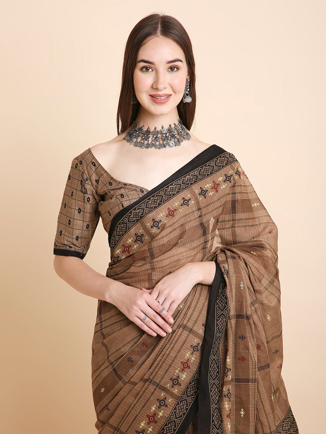 Pure Cotton Printed Mulmul Saree for Women with Blouse Piece