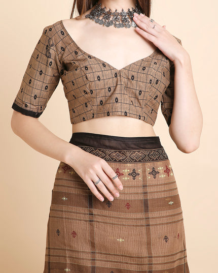 Pure Cotton Printed Mulmul Saree for Women with Blouse Piece