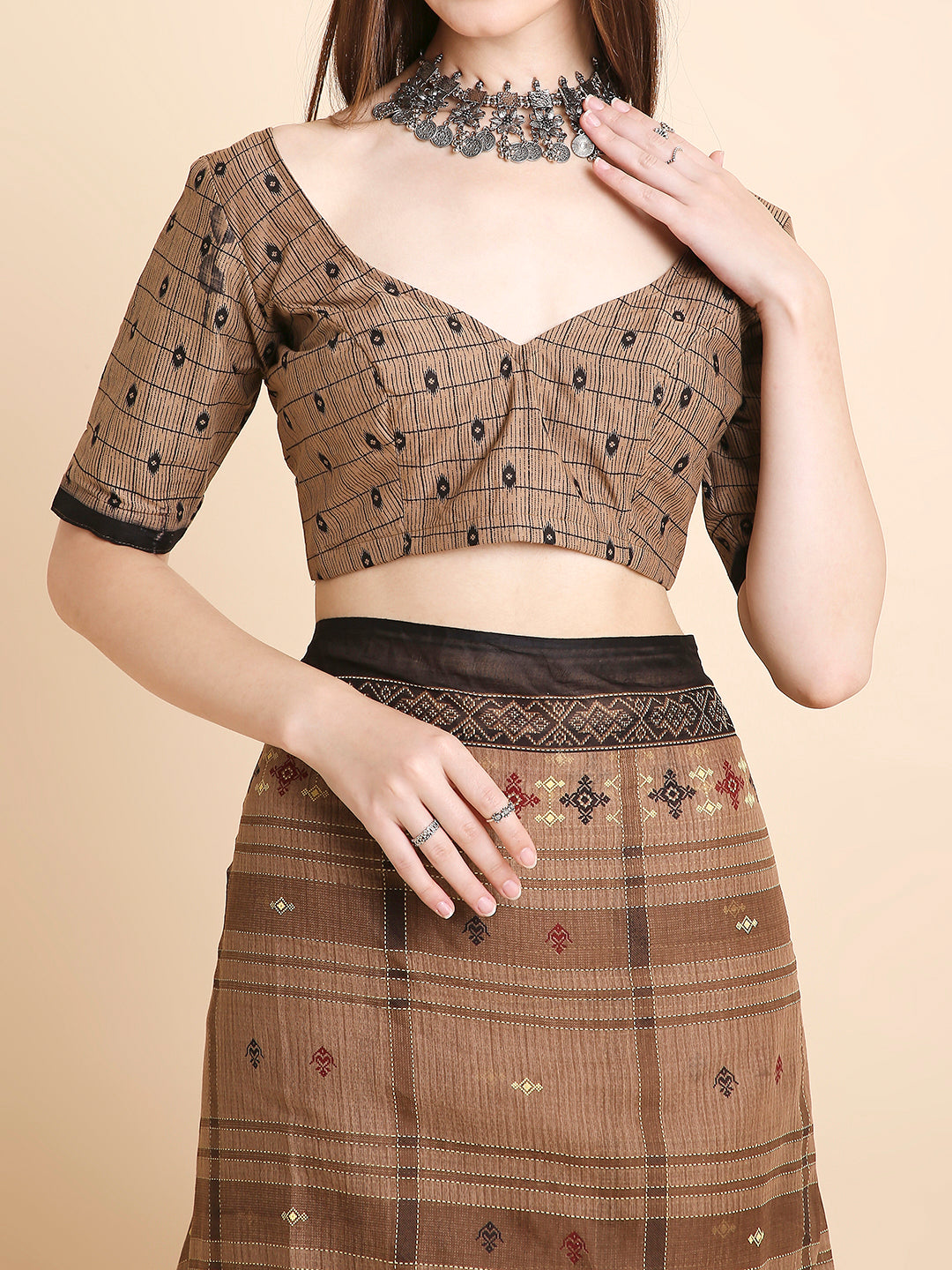 Pure Cotton Printed Mulmul Saree for Women with Blouse Piece