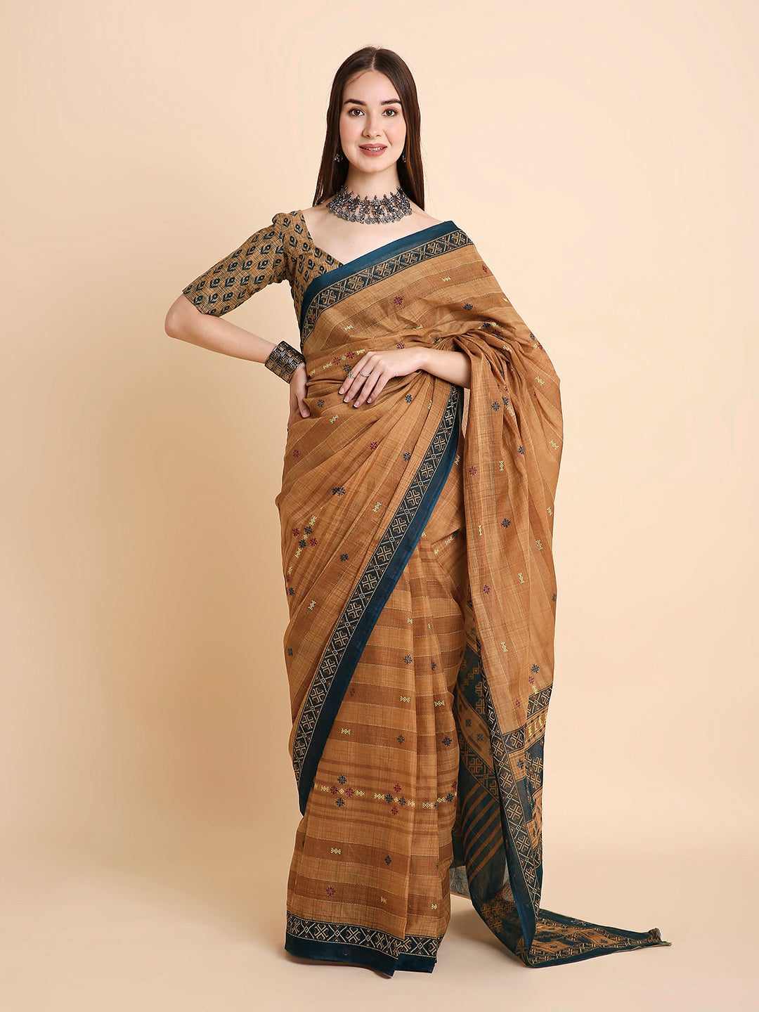 Pure Cotton Printed Mulmul Saree for Women with Blouse Piece