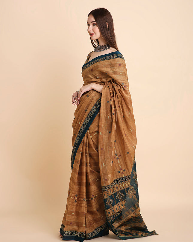 Pure Cotton Printed Mulmul Saree for Women with Blouse Piece
