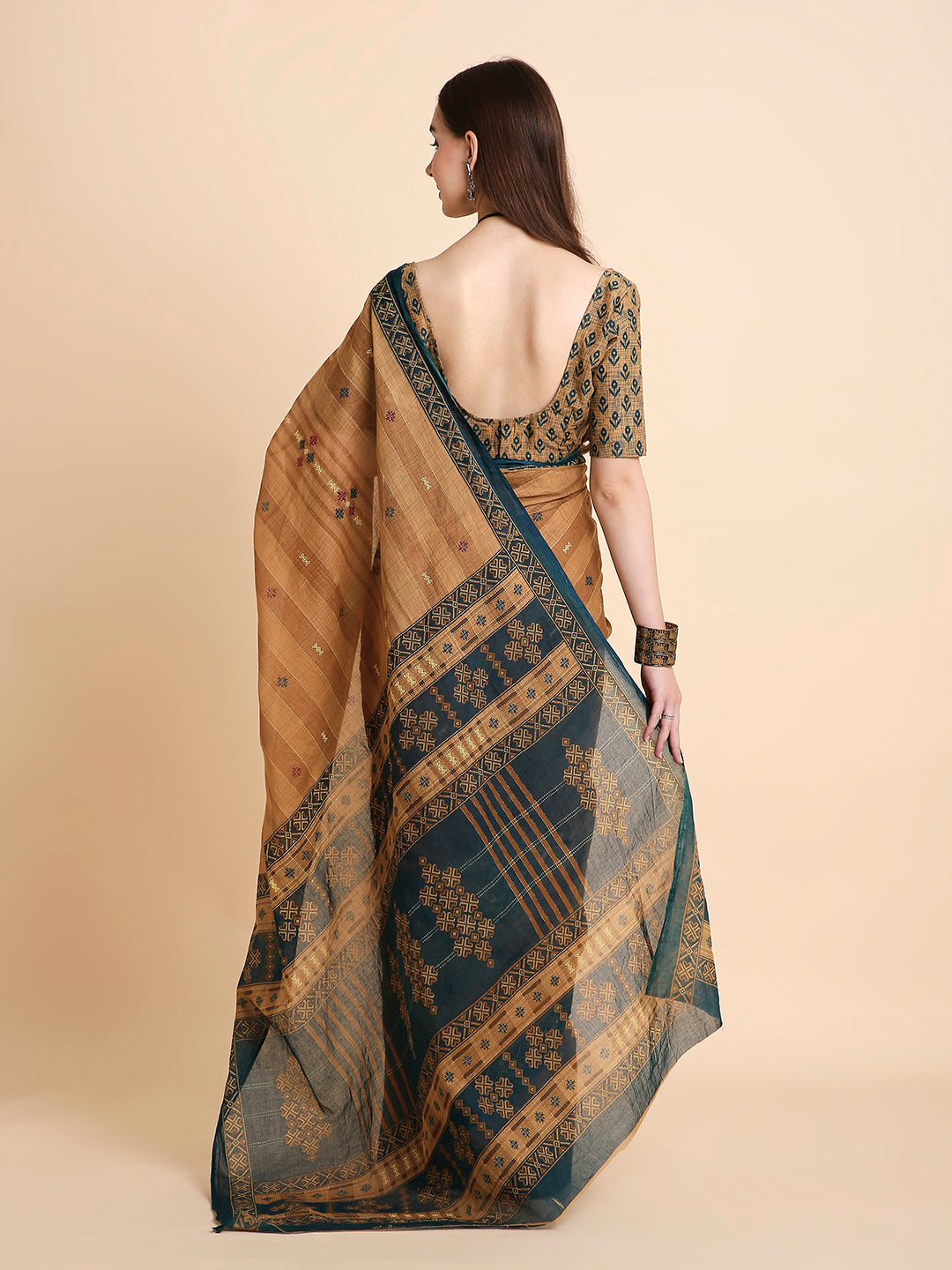 Pure Cotton Printed Mulmul Saree for Women with Blouse Piece