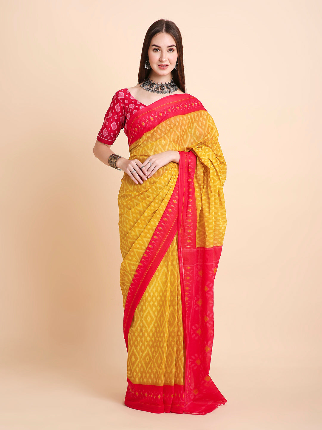 Pure Cotton Printed Mulmul Saree for Women with Blouse Piece