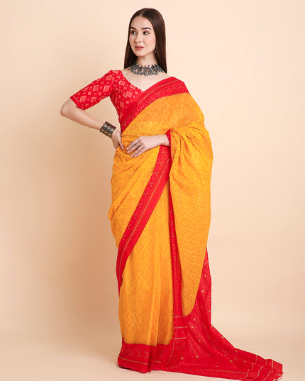 Pure Cotton Printed Mulmul Saree for Women with Blouse Piece