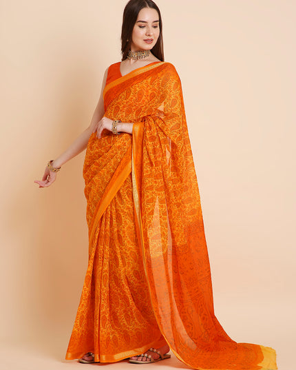 Pure Cotton Printed Mulmul Saree for Women with Blouse Piece
