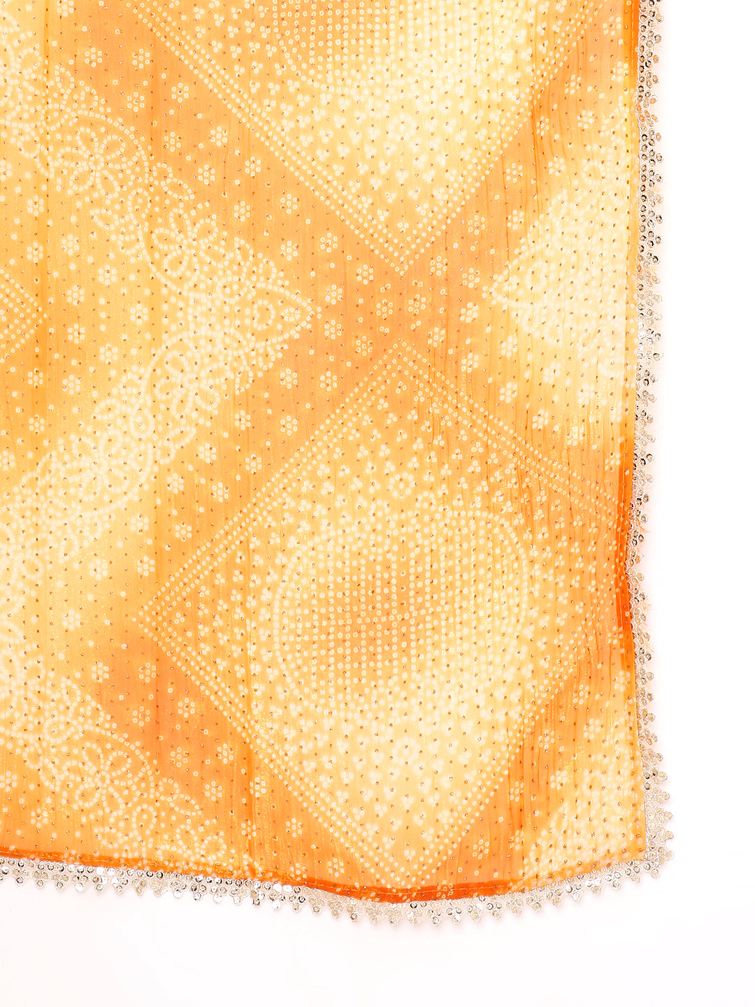 Crush Tissue Bandhani Printed Saree with Running Blouse Piece