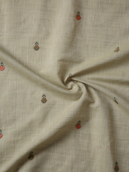 Pure Cotton Handloom Embroidered Saree with Blouse Piece