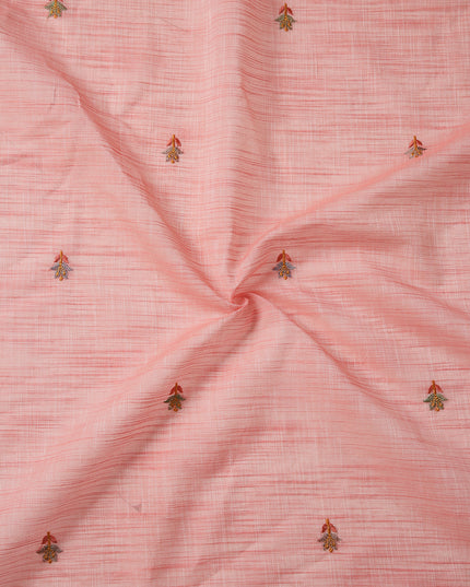 Pure Cotton Handloom Embroidered Saree with Blouse Piece