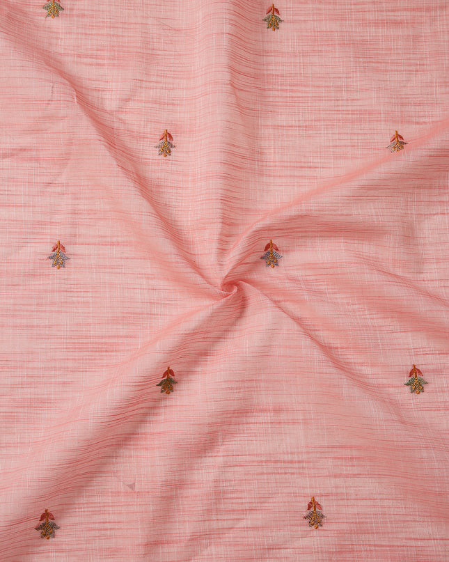 Pure Cotton Handloom Embroidered Saree with Blouse Piece