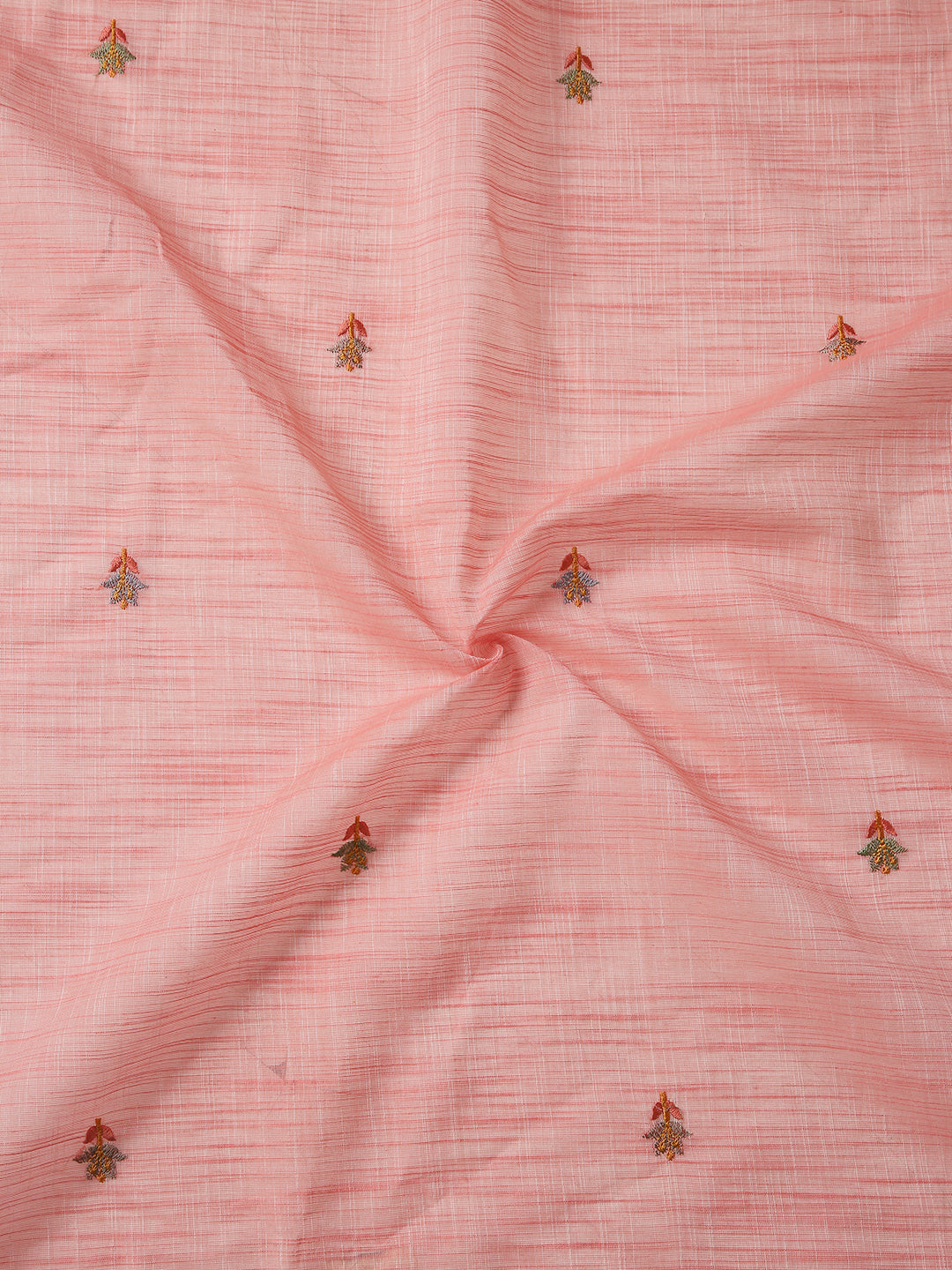 Pure Cotton Handloom Embroidered Saree with Blouse Piece