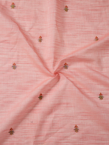 Pure Cotton Handloom Embroidered Saree with Blouse Piece
