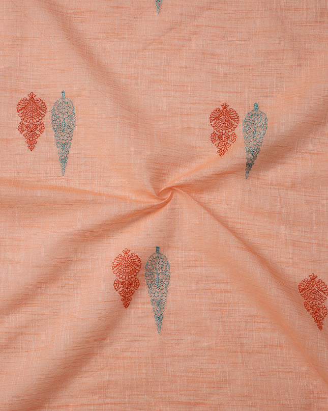 Pure Cotton Handloom Embroidered Saree with Blouse Piece