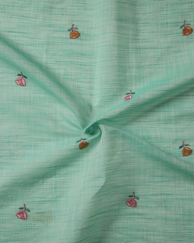 Pure Cotton Handloom Embroidered Saree with Blouse Piece